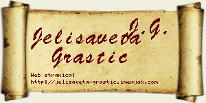 Jelisaveta Grastić vizit kartica